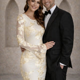 Robe courte mariage civil fleurie