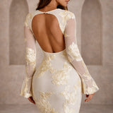 Robe courte mariage civil fleurie