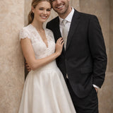 Robe mariage civil mi longue