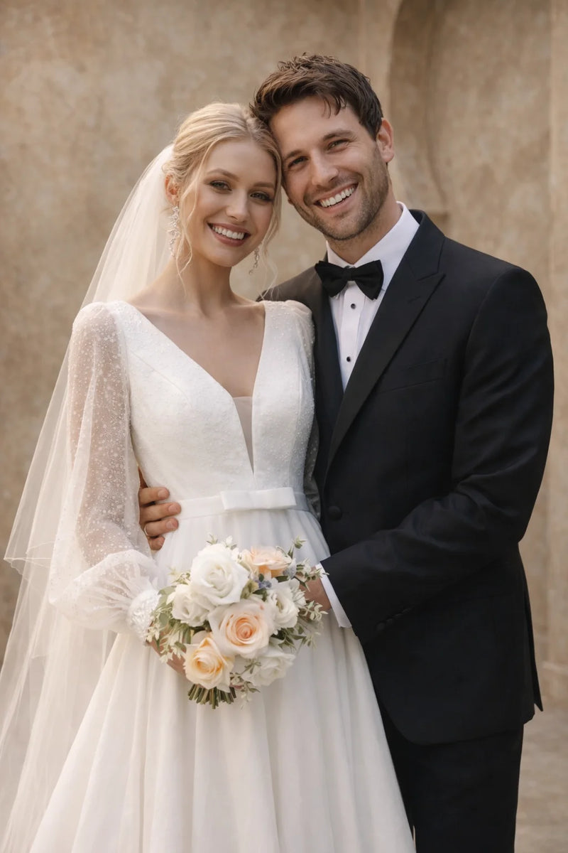 Robe mariage civil romantique