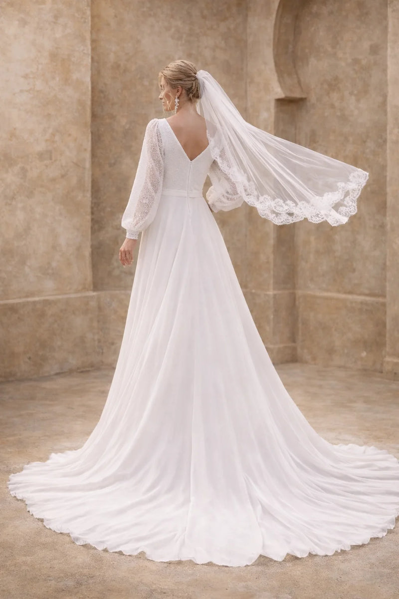 Robe mariage civil romantique