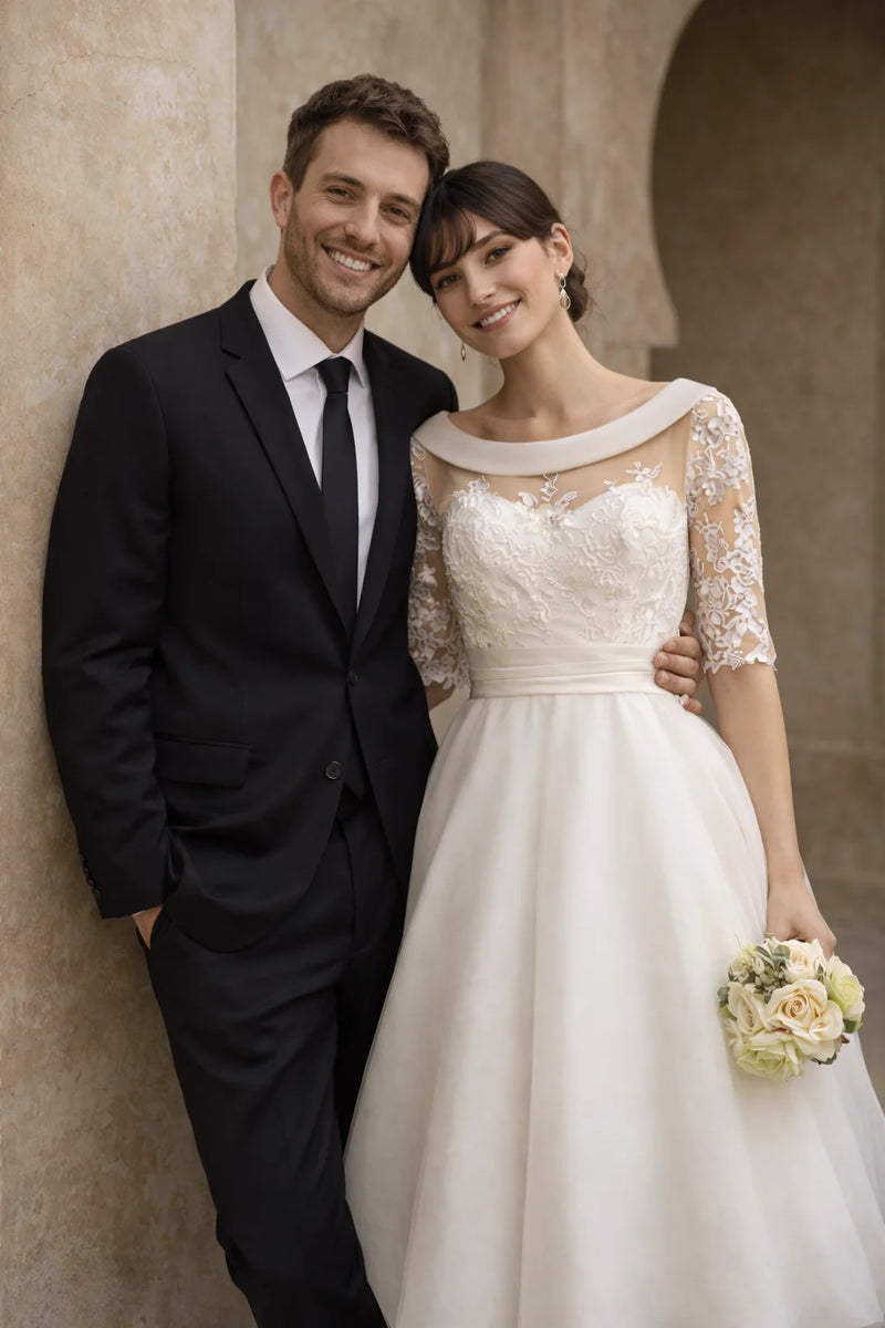 Robe midi mariage civil