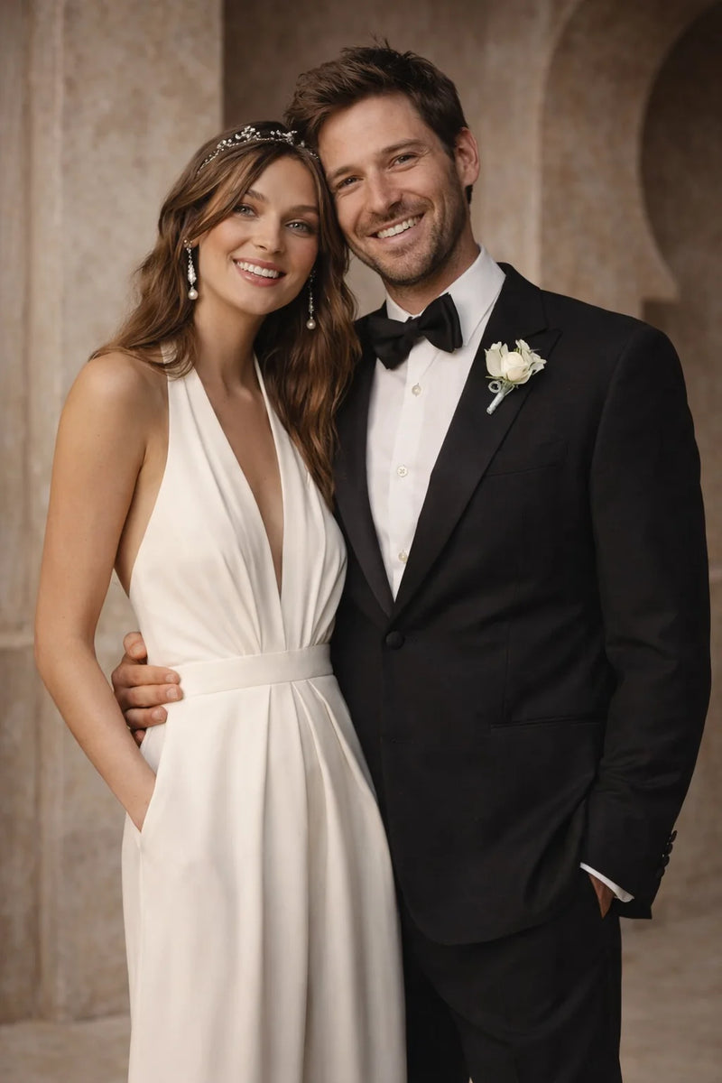 Robe pantalon mariage civil classe