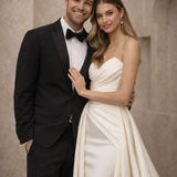 Robe satin mariage civil