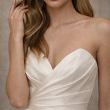 Robe satin mariage civil
